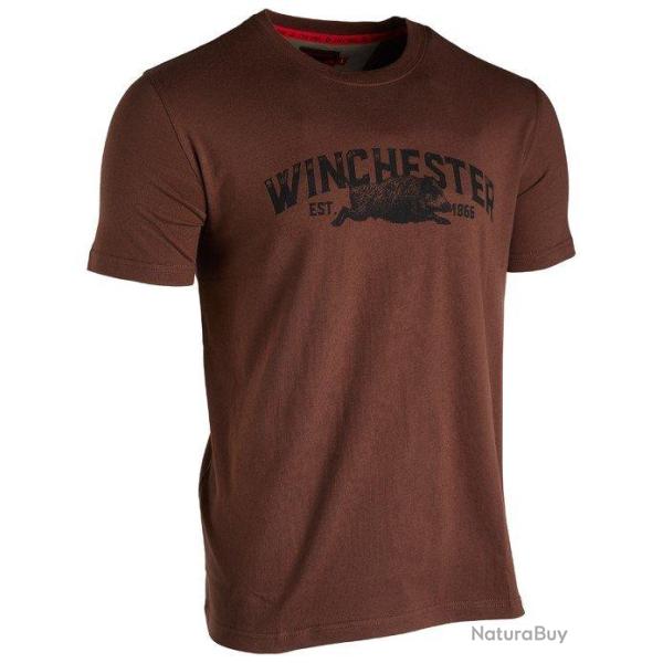 Tee shirt � manches courtes Vermont marron Winchester
