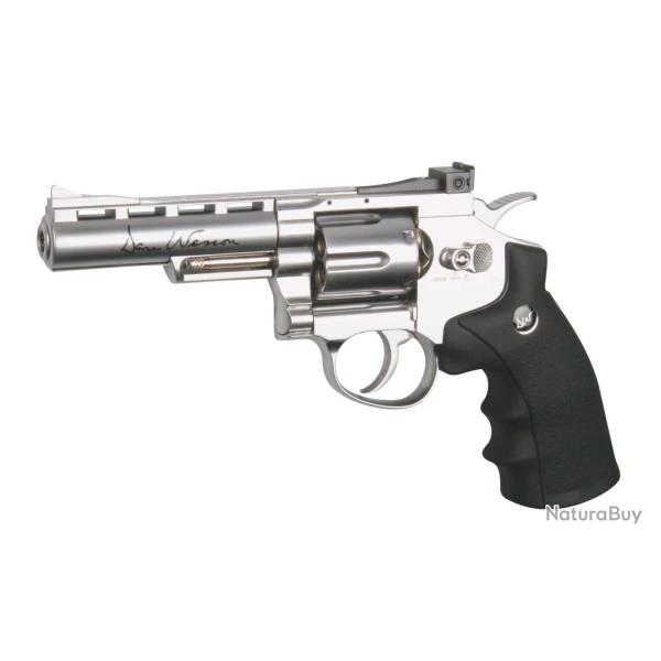 R�plique airsoft revolver Dan Wesson silver 4'' CO2-Revolver Dan Wesson 4''