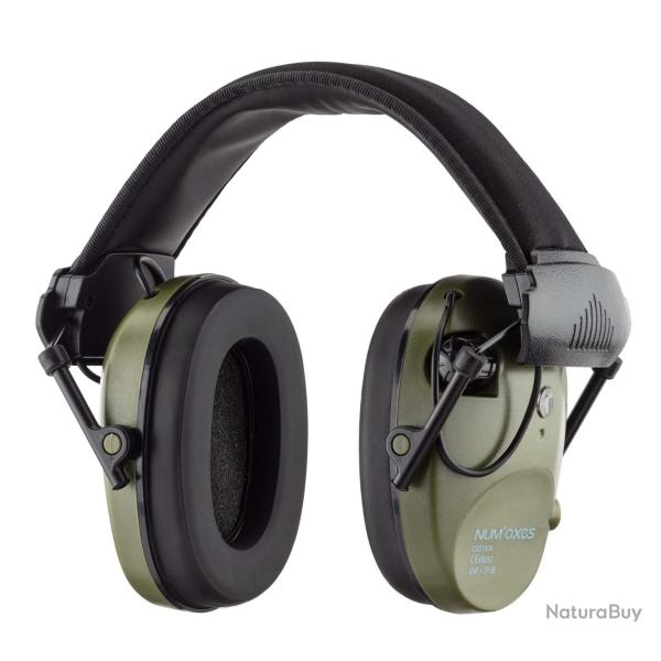 Casque antibruit �lectronique NUM'AXES CAS1034 Kaki-Casque antibruit