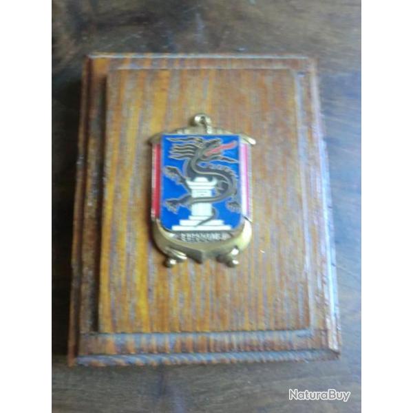 PLAQUE SUPPORT  INSIGNE 41eme RAMa H 384