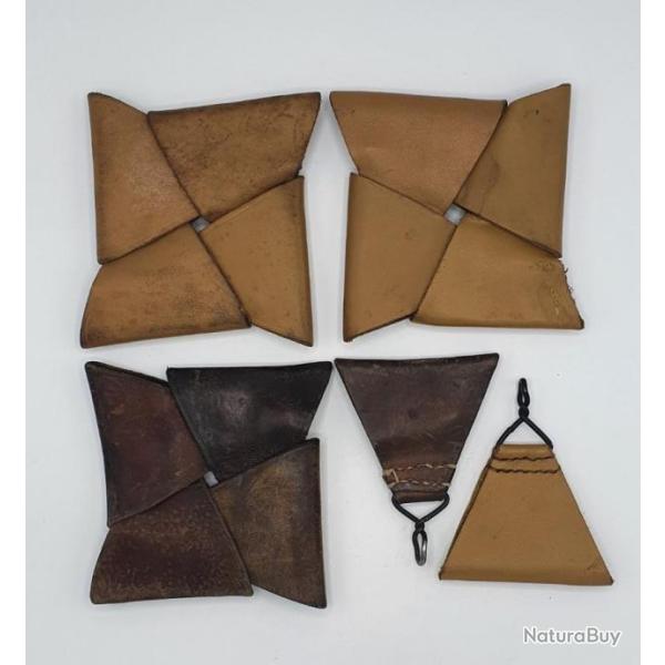 Triangles en cuir pour brelage Fran�ais.
