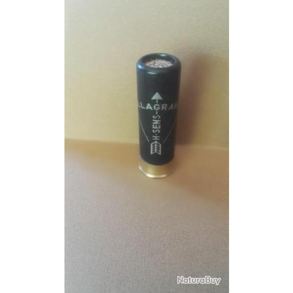 CARTOUCHE  ANCIENNE D ARMURERIE  "H. SENS  / VILLAGRAINS " CAL.16 POUR LA COLLECTION .