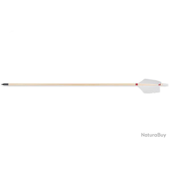 Lot de 6 fl�ches Buck Trail en �pic�a avec plumes Flu- Flu de 4 pouces 50 lbs 11994 30" / 4"