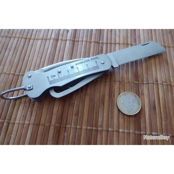 BEAU  COUTEAU DE POCHE    MODELE   US  MARINE  ACIER INOX