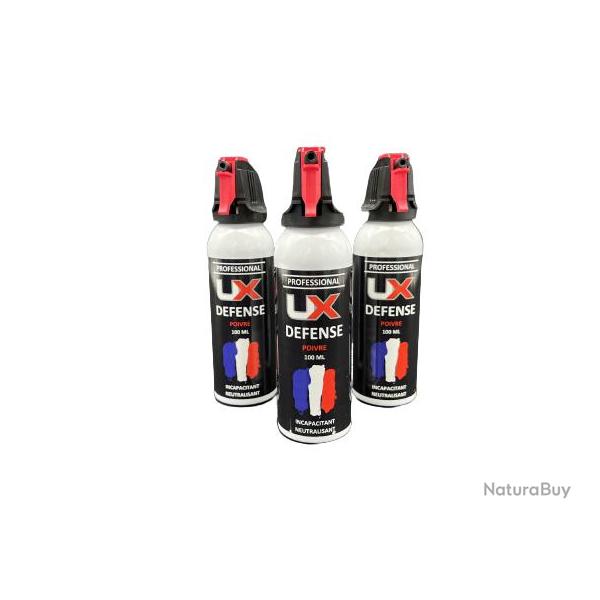 UX PRO / UMAREX - Lot de 3X Bombe Spray Gel poivre 100 ml de d�fense UMAREX