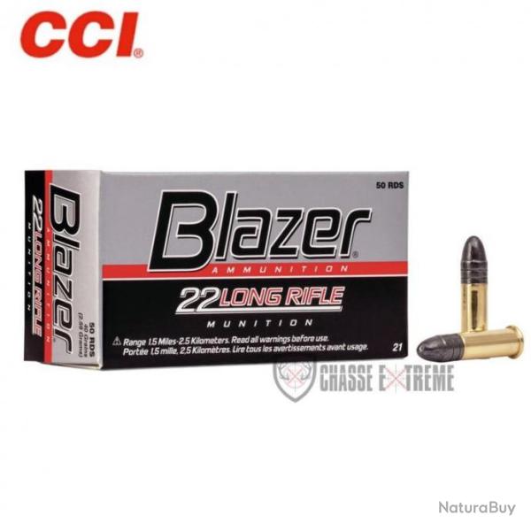 Boite de 50 Munitions CCI Blazer Hv 40G Cal 22Lr Lrn