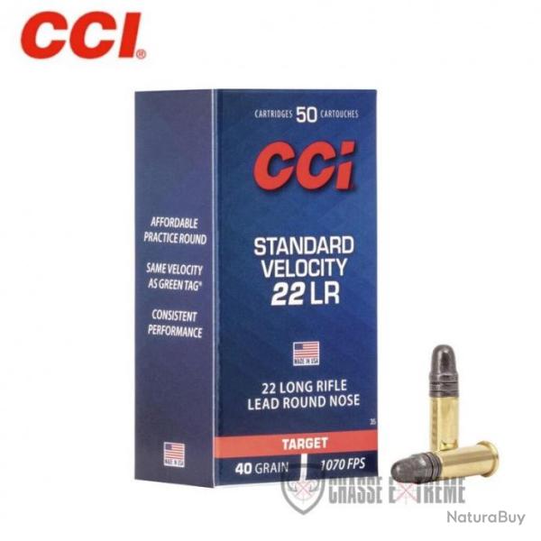 Boite de 50 Munitions CCI Standard Velocity Cal 22Lr 40Gr Lrn