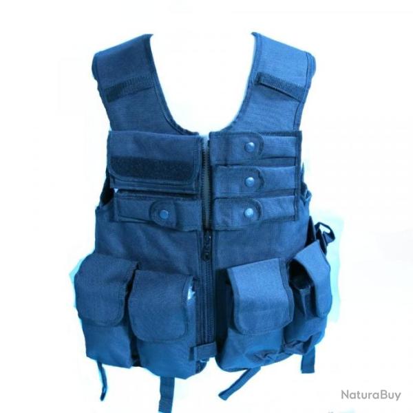 Gilet tactical d'assaut cordura noir ultra r�sistant