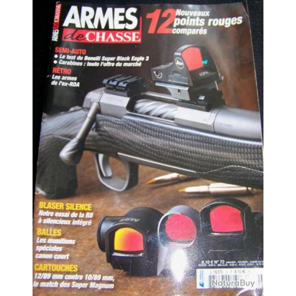 REVUE "ARMES DE CHASSE" EDITIONS LARIVIERE N� 72 DE Janvier-F�vrier-Mars 2019 - 98 pages - 27x30 cm