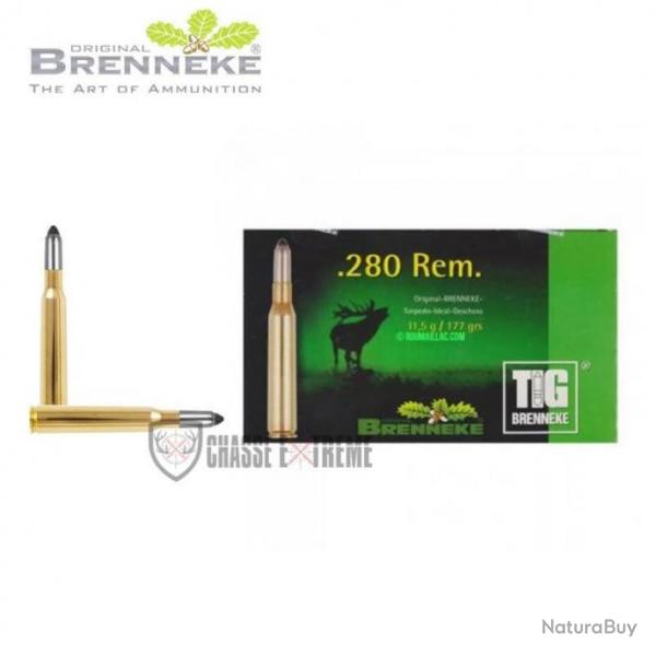 20 Munitions BRENNEKE TIG 177gr Cal 280 Rem