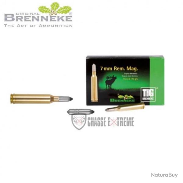 20 Munitions BRENNEKE TIG 177gr Cal 7mm Rem mag