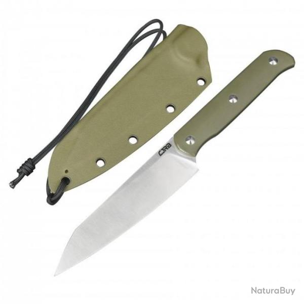 Couteau CJRB Silax Green Lame Acier AR-RPM9 Satin Manche G10 Etui Kydex J1921BGN
