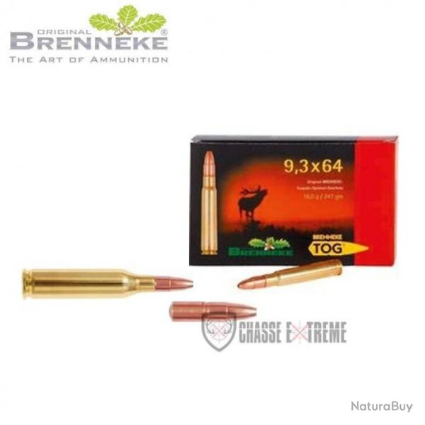 20 Munitions BRENNEKE TOG 247Gr Cal 9.3x64