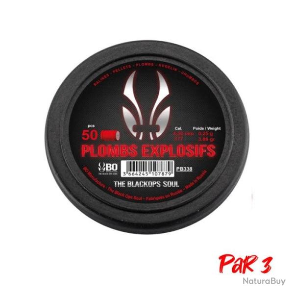 Plombs Explosif BO Manufacture The Black Ops Soul - Cal. 4,5mm - Par 3