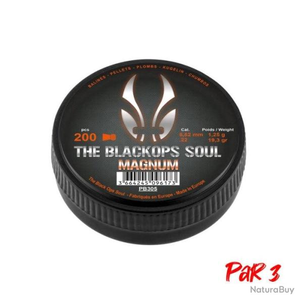 Plombs BO Manufacture The Black Ops Soul Magnum  - Cal. 5.5mm - Par 3
