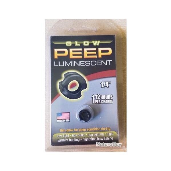 VISETTE GLOWPEEP Luminescente 1/4" - Noir