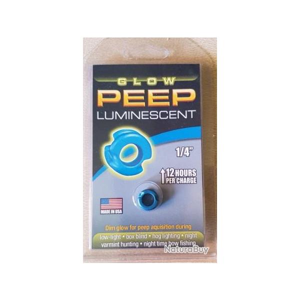 VISETTE GLOWPEEP Luminescente 1/4" - Bleu