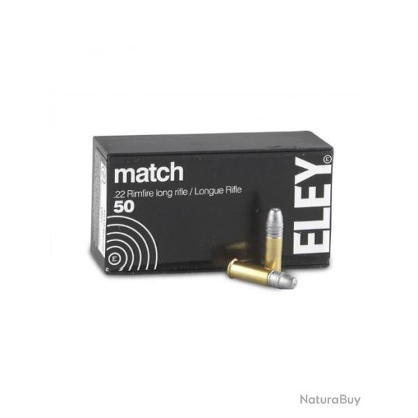 50 Munitions ELEY Pistol Match 40 gr Cal 22 Lr