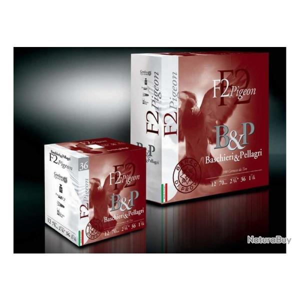 CARTOUCHE BASCHIERI & PELLAGRI F2 PIGEON CAL.12 pack de 100