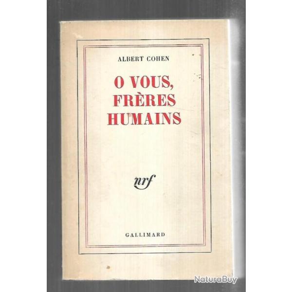 o vous frres humains d'albert cohen