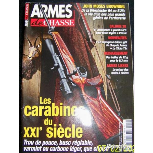 REVUE "ARMES DE CHASSE" EDITIONS LARIVIERE N�63 octobre-novembre-d�cembre- 2016- 114pages - 27x30 cm
