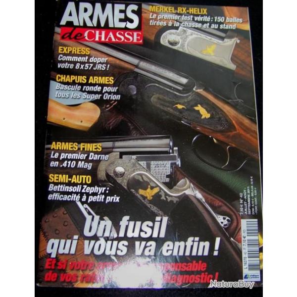 REVUE "ARMES DE CHASSE" EDITIONS LARIVIERE N�42 juillet-ao�t-septembre-2011- 114 pages - 27x30 cm