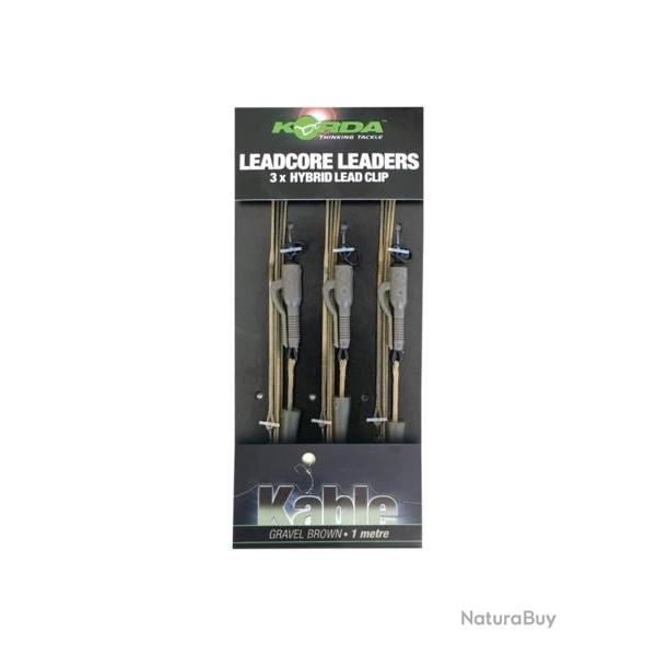 Leadcore Leader Hybrid Lead Clip Gravel Korda par 3