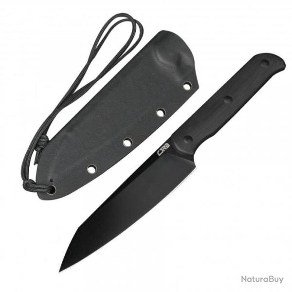 Couteau CJRB Silax Black Lame Acier AR-RPM9 Black Manche G10 Etui Kydex J1921BBBK