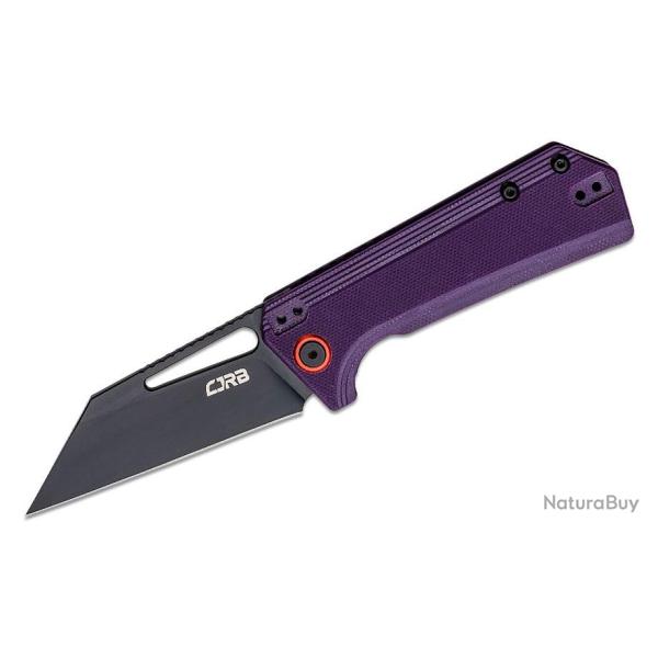 Couteau CJRB Ruffian Purple Lame Acier AR-RPM9 Black Manche G10 IKBS Linerlock Clip J1924BVT