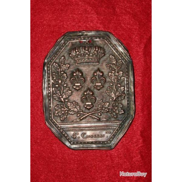 Plaque Administration des Eaux et For�ts Restauration