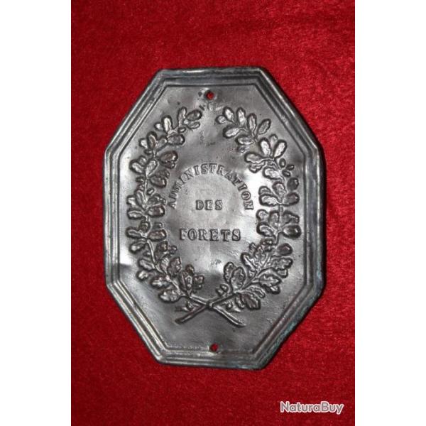Rare Plaque Administration des Eaux et For�ts R�volution
