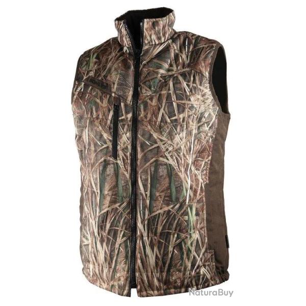 Gilet Chaud R�versible Somlys 417W Multi hunt Roseau Marron
