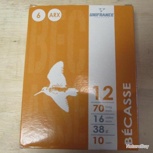 Lot de 2 bo�tes de cartouches calibre 12 UNIFRANCE B�casse N�6 ARX