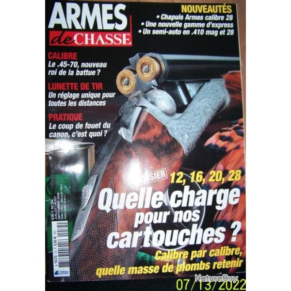 REVUE "ARMES DE CHASSE" EDITIONS LARIVIERE N�34 juillet-ao�t-septembre-2009- 114 pages - 27x30 cm