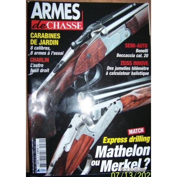 REVUE "ARMES DE CHASSE" EDITIONS LARIVIERE N�30 juillet-ao�t-septembre-2008- 114 pages - 27x30 cm