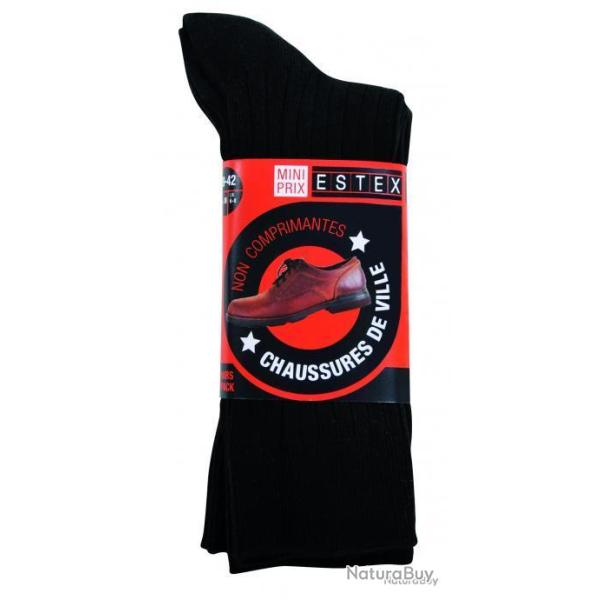 Pack de 3 Chaussettes de ville - coton soft - Taille 43/46