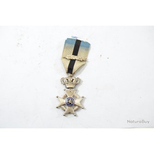 M�daille Belgique Ordre de L�opold II 2 - palme. L'union fait la Force