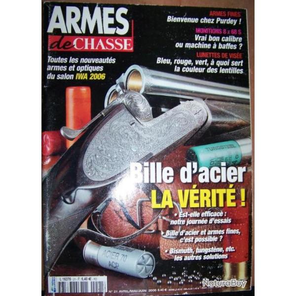 REVUE "ARMES DE CHASSE" EDITIONS LARIVIERE N�21 avril-mai-juin-2006-  98 pages - 27x30 cm