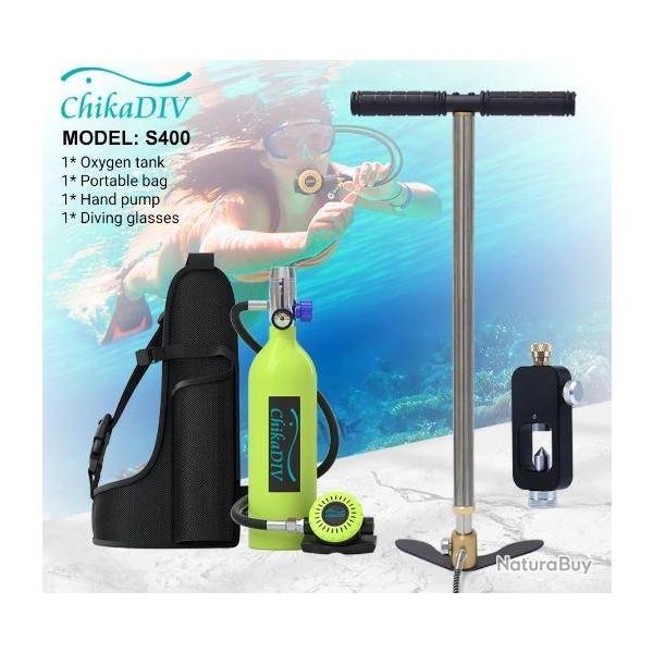 Mini �quipement Plong�e Bouteille 1l R�servoir Oxyg�ne Pompe � Main Aluminium A�rospatial Compacte