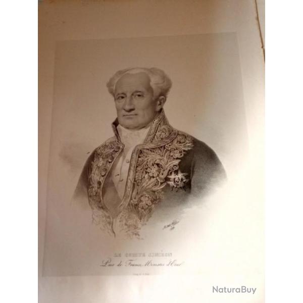 Comte Joseph J�r�me Sim�on. Pair de France par Mauraisse. Lithographie XIXe