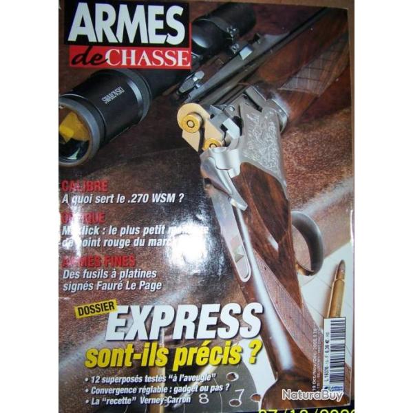 REVUE "ARMES DE CHASSE" EDITIONS LARIVIERE N�19 octobre-novembre-d�cembre -2005-  98 pages-27x30 cm