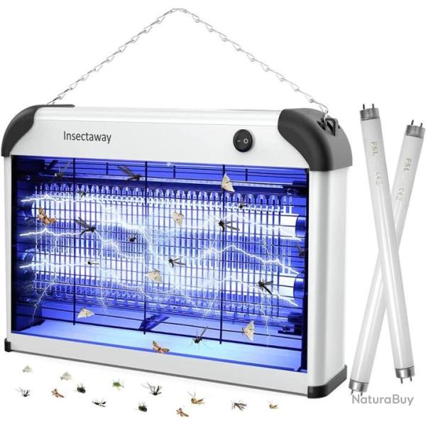 Lampe Anti Moustique Double Grille 20W UV Anti Insectes Volants Electrique Intrieur Efficace Port