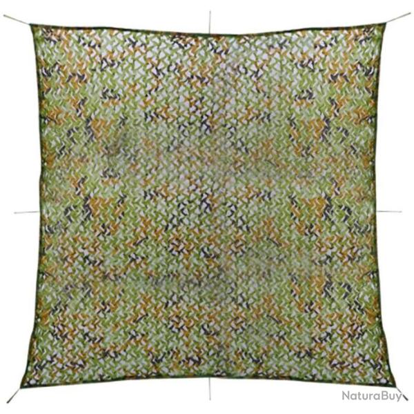 Filet de Camouflage avec Sac de Rangement 6 x 6 m Vert