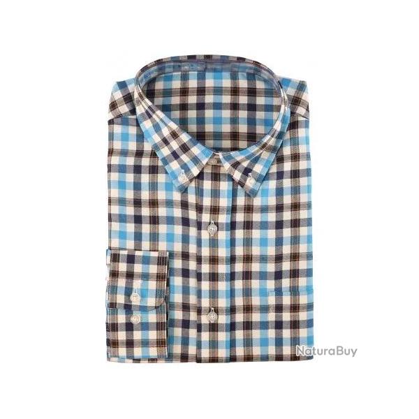 Chemise De Chasse � Carreaux Somlys 512 Bleu - 40