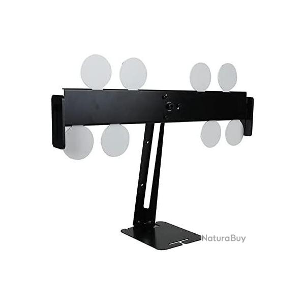 Cible de Tir en m�tal avec 8 plaques d'acier  Airsoft Plomb R�initialisation et Rotation du Support