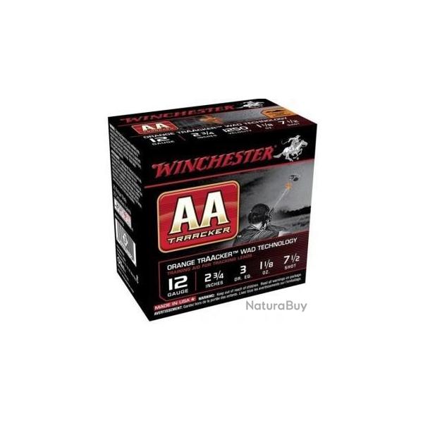 Cartouches d'entrainement AA Traacker 12/70 plomb N�7.5 noire PAR 100