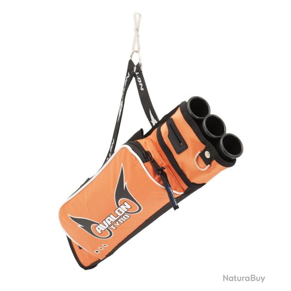 AVALON - Carquois de Hanche TYRO 3 Tubes ORANGE DROITIER (RH)
