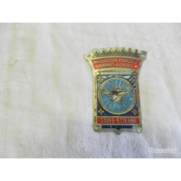 ancienne plaque de v�lo Hirondelle Manufacture d'armes et cycles Manufrance Saint Etienne