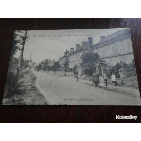 CP  Dpt  72 MAROLLES LES BRAULTS  ROUTE DE ST AIGNAN