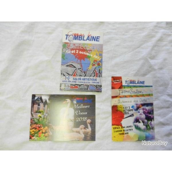 lot de 3 cartes postales publicitaires commune de Tomblaine 54510
